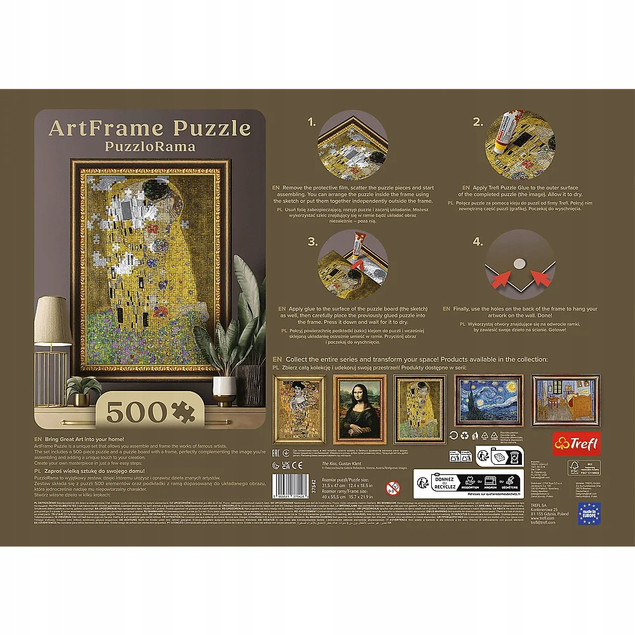 Trefl Puzzle 500 el. Puzzlorama, Pocałunek, Gustav Klimt