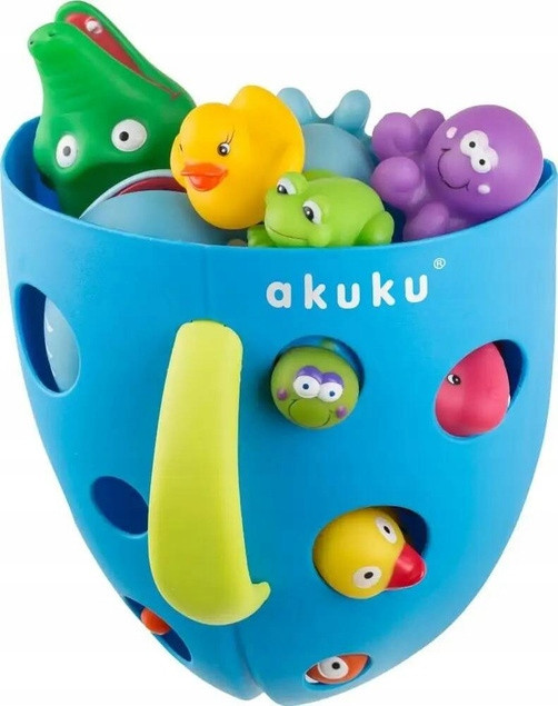 Pojemnik na zabawki kąpielowe przyssawka Akuku
