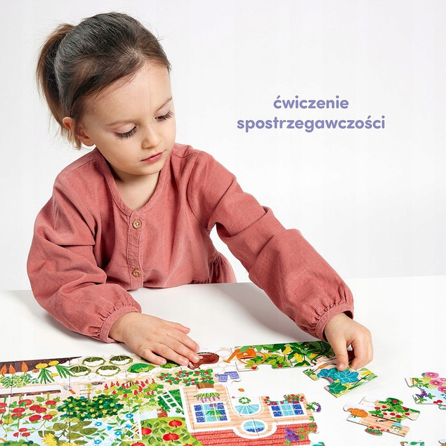 Puzzle ogrodowe edukacyjne CzuCzu - 40 elementów dla dzieci 3+