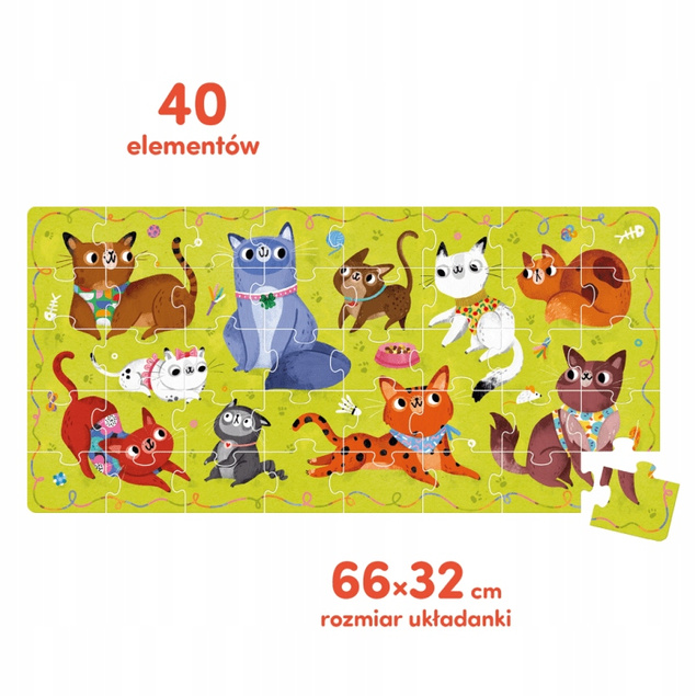 Puzzle Miau KOTKI Koty Kot Dla Dzieci 3+ CzuCzu