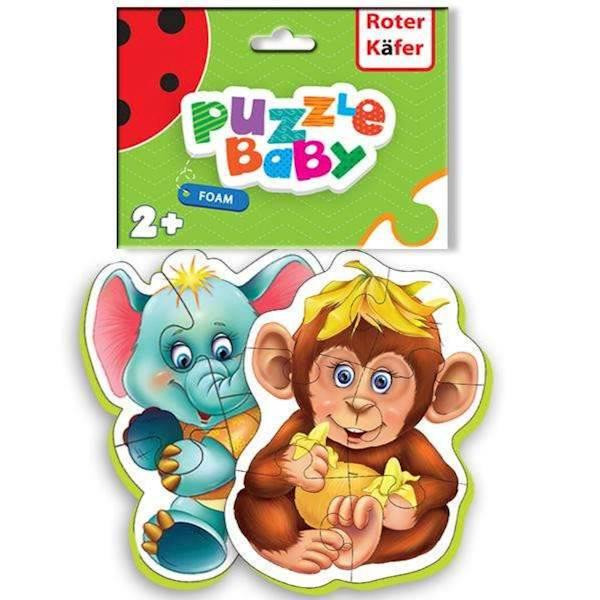 Puzzle Edukacyjne Baby Piankowe Małpka Słonik dla Dzieci 3+