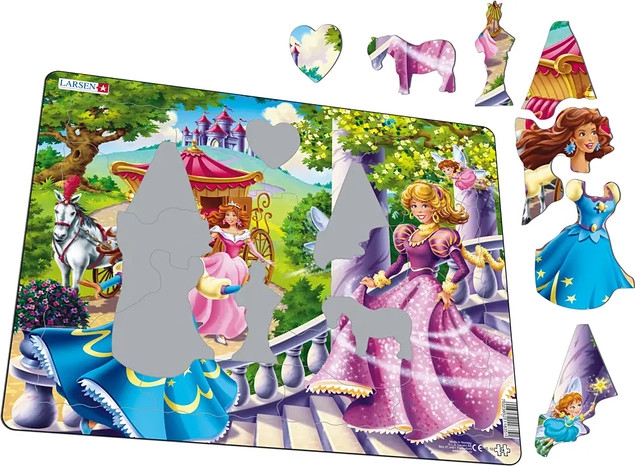 Puzzle Larsen MAXI 24 el. Bajkowe Księżniczki i Wróżki