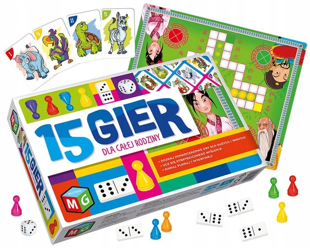 Gra planszowa 15 Gier Multigra ALEXANDER - zawartość