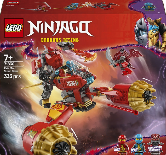 Klocki LEGO Ninjago 71830 Burzowy Jeździec-Mech Kaia 2w1 Ruchome Części