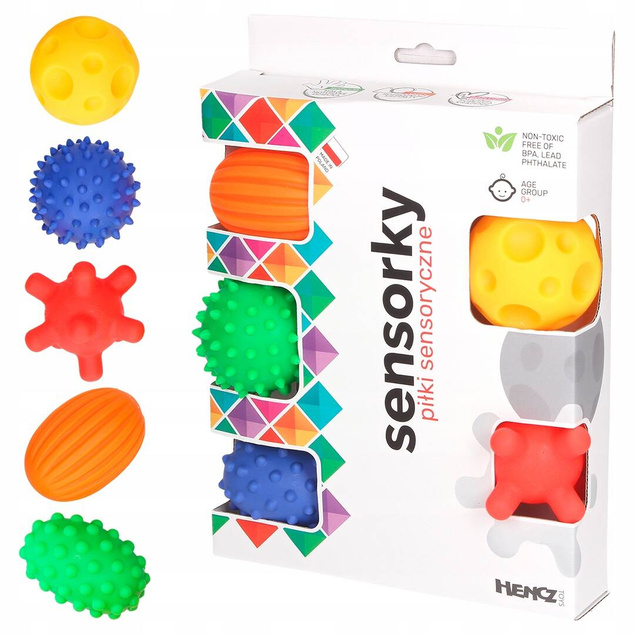 Mom's Care Piłeczki Sensoryczne Sensorky Do Masażu 5szt 0M+ Hencz Toys