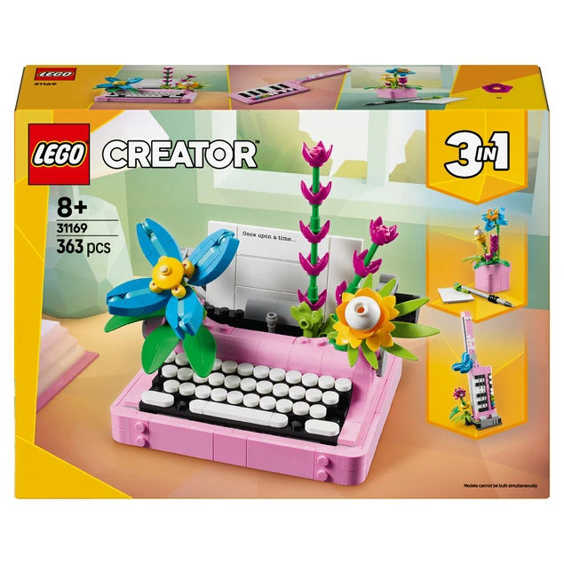 LEGO 31169 Creator 3w1 Zestaw Maszyna do pisania z kwiatami 8+ 363 klocki