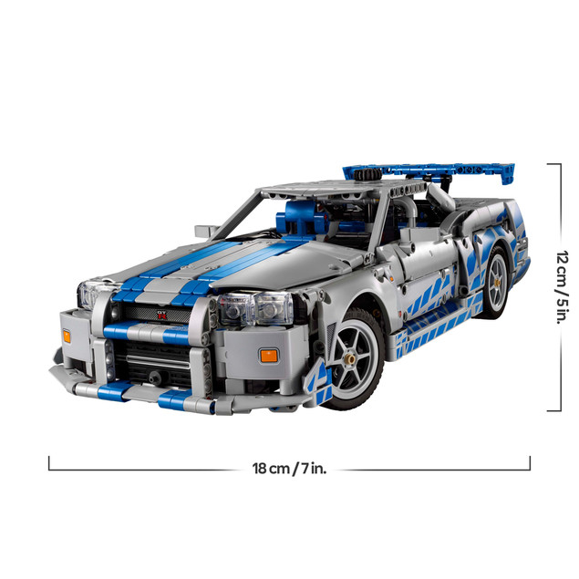 LEGO Technic 42210 Nissan Skyline GT-R (R34) "2 Szybcy i Wściekli" – Model Samochodu dla Dorosłych