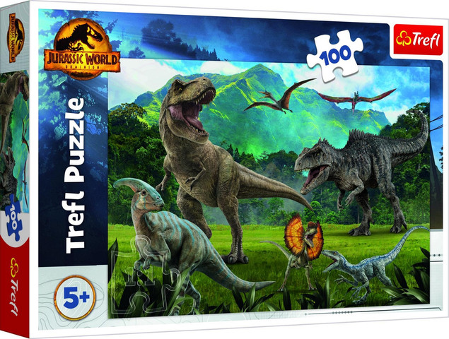 PUZZLE 100 UKŁADANKA JURASSIC WORLD DINOZAURY PARK JURAJSKI 5+ TREFL