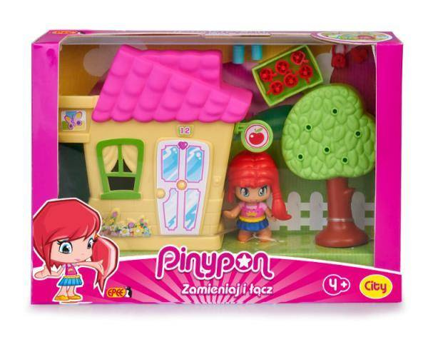 EP Pinypon CITY – Zestaw "Domek" z laleczką 7cm, żółty 16617