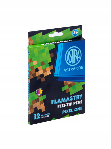 Flamastry okrągłe Pixel One 12 kolorów ASTRA