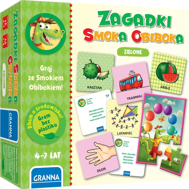 Gra edukacyjna Zagadki Smoka Obiboka Zielone – Granna