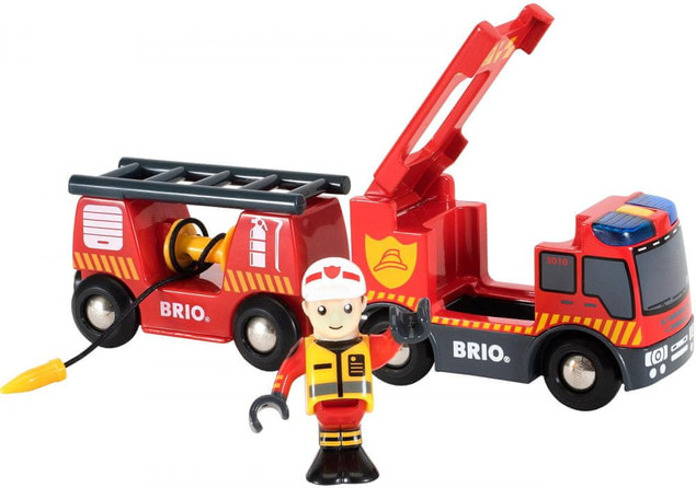 Kolejka pojazd strażacki Brio 3 elementy