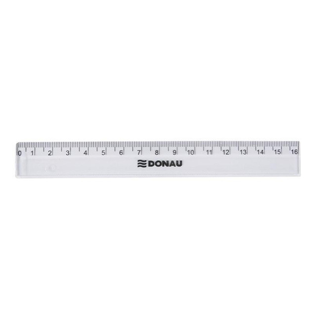 Linijka 16cm transparentna DONAU 7051001PL-00