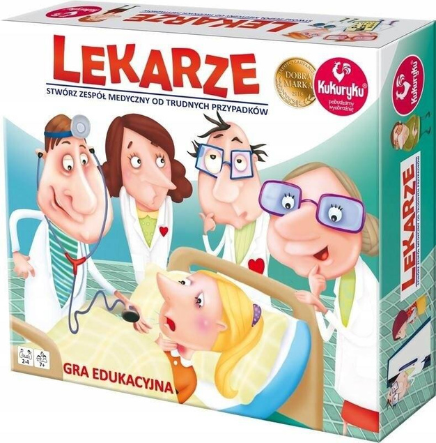 Lekarze Gra Planszowa Dla Dzieci Edukacyjna 7+ Kukuryku 63315