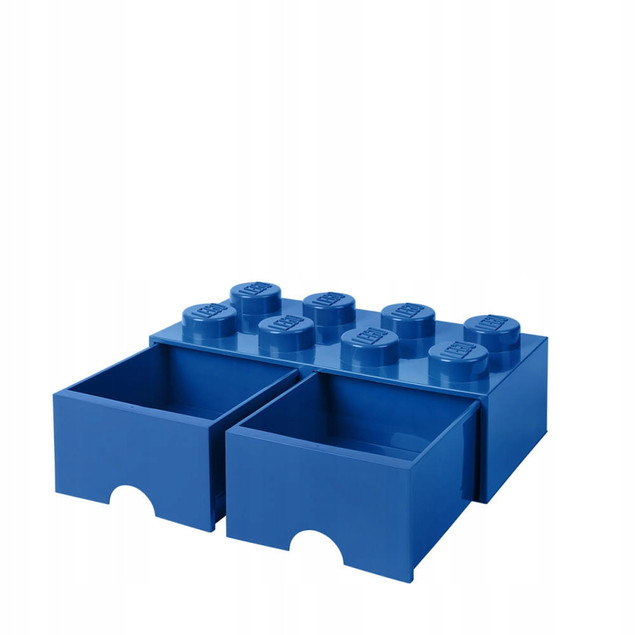 LEGO Pojemnik z Szufladami Klocek 2x4 Niebieski Organizer
