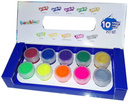 Farby Plakatowe Szkolne 10 Kolorów 4x Brokatowe 4x Fluo Bambino