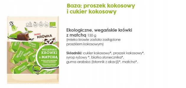 SUPER FUDGIO wege Krówki Bezmleczne z Matchą 150g