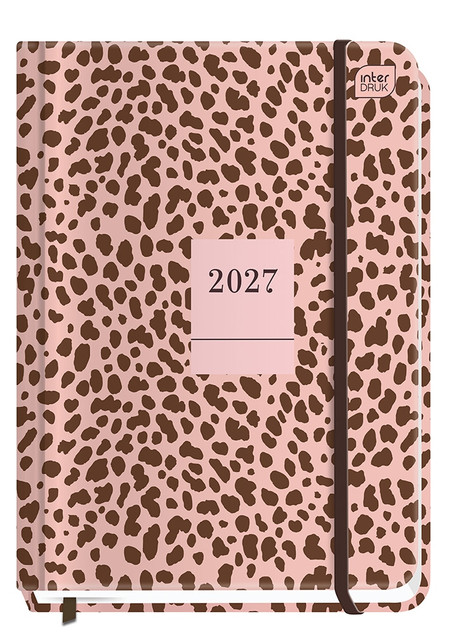 Kalendarz książkowy B6 2027 INTERDRUK Mat+UV Pattern