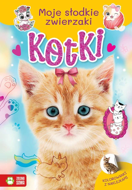 Kolorowanka Moje Słodkie Zwierzaki Kotki z naklejkami