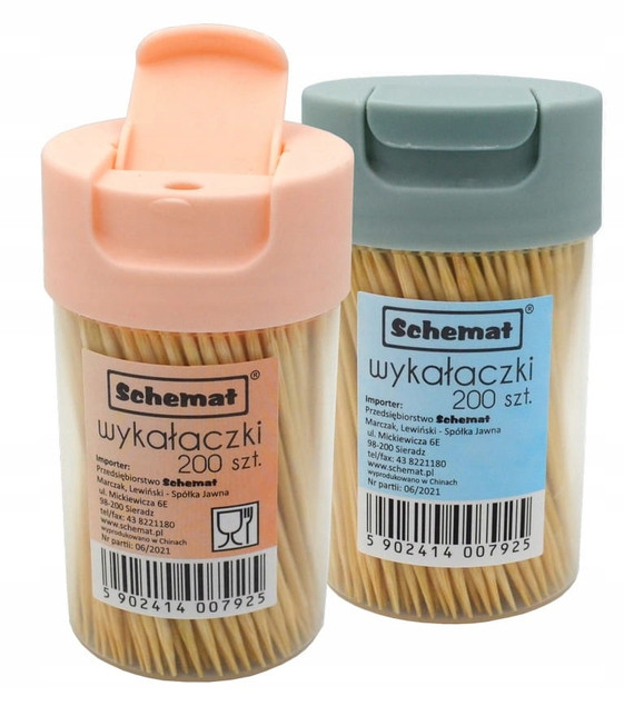 Wykałaczki Schemat 6,5 cm 200 szt. drewniane