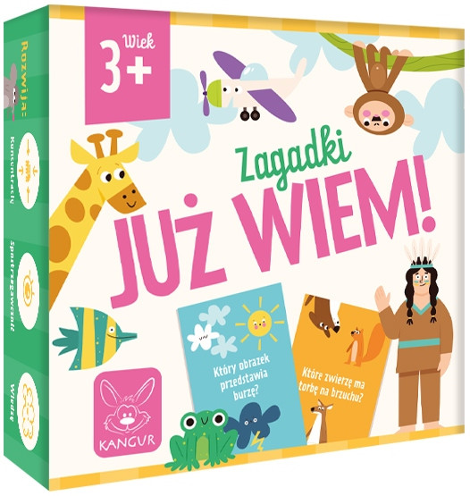 Już Wiem Zagadki gra planszowa 3+ Kangur