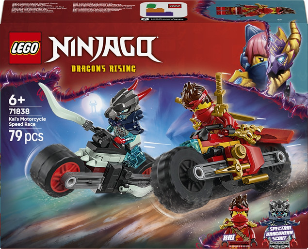 LEGO Ninjago Kai i wyścigi motocyklowe 71838 – Motocykle Ninja