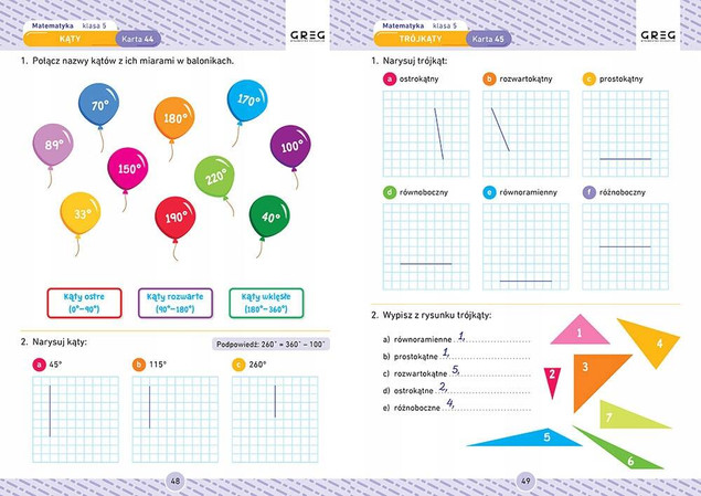 Matematyka. Karty pracy w szkole i w domu. Klasa 5