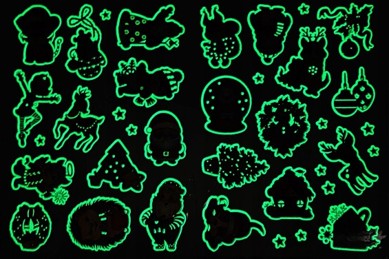 Kolorowanka z tatuażami fluo Mikołaj