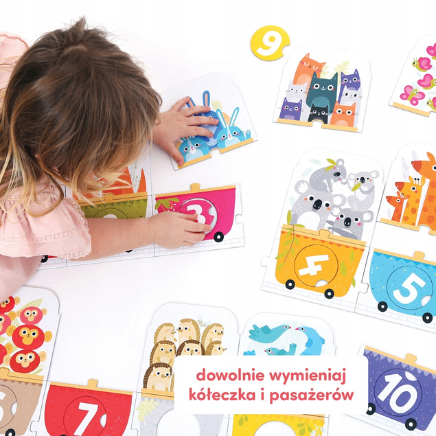 Puzzle Z Dziurką Edukacyjna Układanka Pociąg Do Liczenia 30el. 3+ CzuCzu