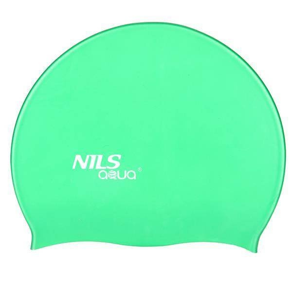 JEDNOKOLOROWY SH74 CIEMNOZIELONY CZEPEK SILIKONOWY  NILS AQUA