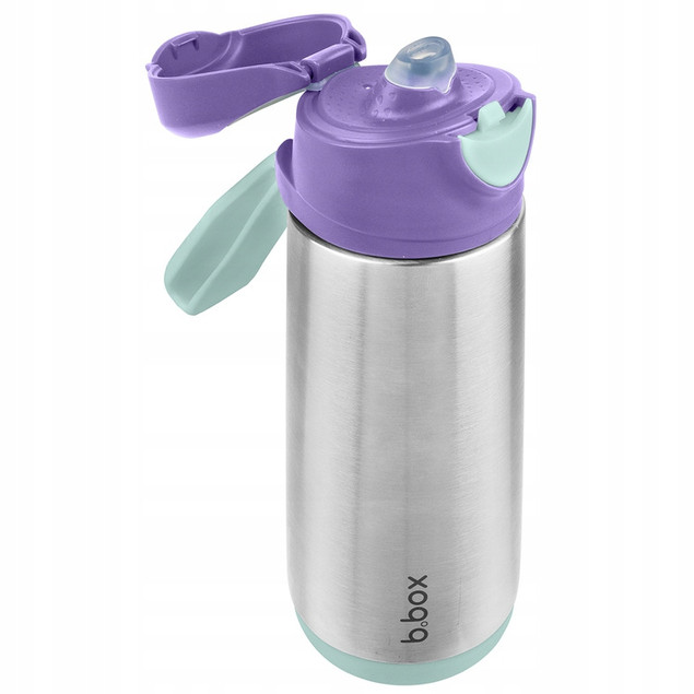 B.box Butelka Termiczna Sportowa z Ustnikiem 500ml Stalowa Lilac Pop 3+