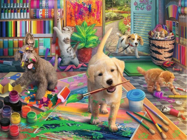 Puzzle Ravensburger 750 elementów Słodcy artyści