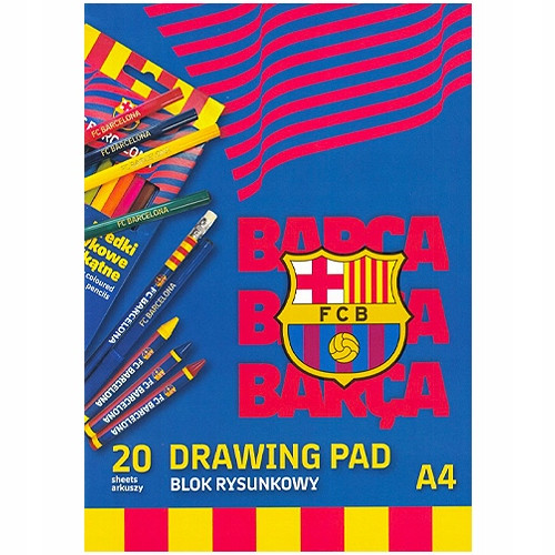 Blok rysunkowy FC Barcelona A4 20 kartek 100g Astra