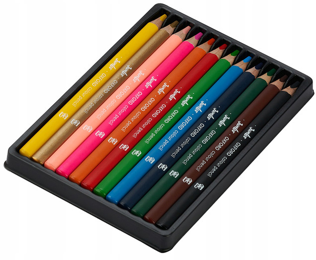 Kredki Ołówkowe Oxford Kids Jumbo Trójkątne 12 Kolorów