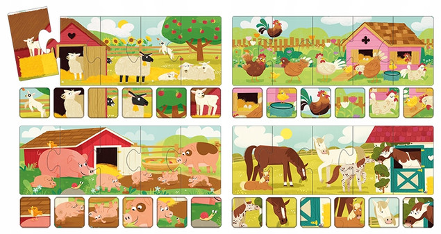 Puzzle ZAGRODA Gra Obserwacyjna ZWIERZĘTA 3+ Adamigo