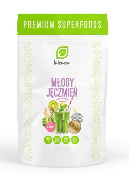 Zielony jęczmień Intenson proszek 100 g raw wegański superfood