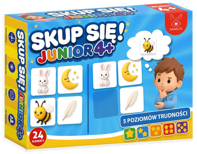 Gra planszowa Kangur Skup się! Junior 4+ - Rozwój Koncentracji