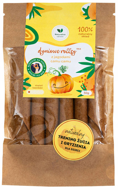 Witaminowe Rollsy Dyniowe z Camu Camu 50g – Naturalnie Zdrowi