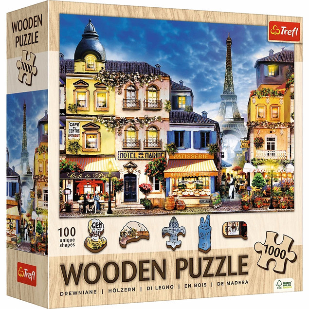 Trefl Puzzle drewniane 1000 el. Francuska uliczka