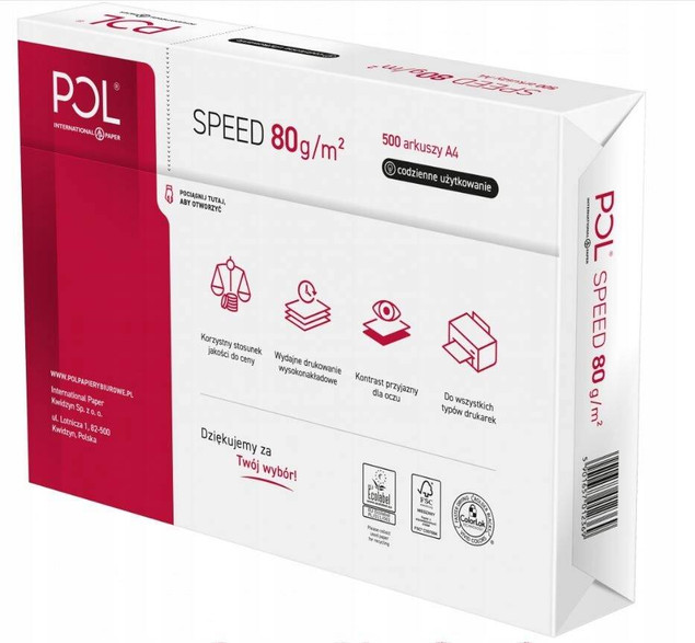 5x Papier Biurowy Xero A4 500 Kartek Uniwersalny Do Drukarki PolSpeed