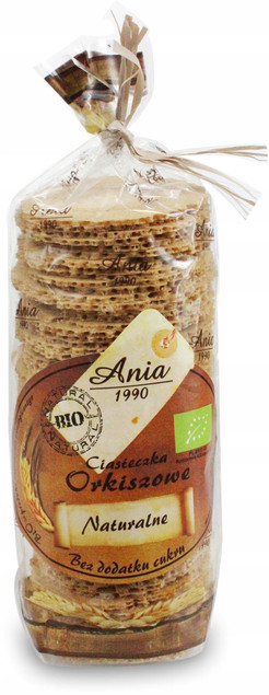 Ciasteczka Orkiszowe Naturalne Bez Cukru 120g Bio Ania