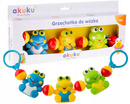 Grzechotka Zawieszka Do Wózka Łóżka ŻABKI Sensory Akuku 0353