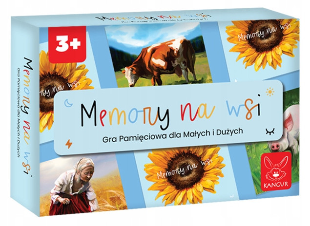 Gra Planszowa Memory Na Wsi dla Dzieci 3+ Kangur Edukacyjna