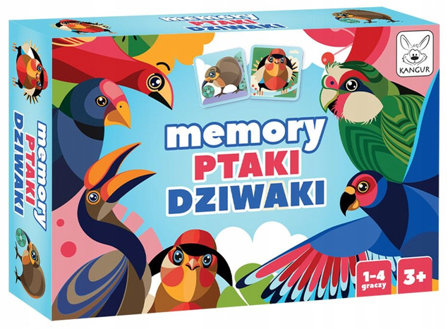 Gra Planszowa Memory Ptaki Dziwaki Kangur 3+
