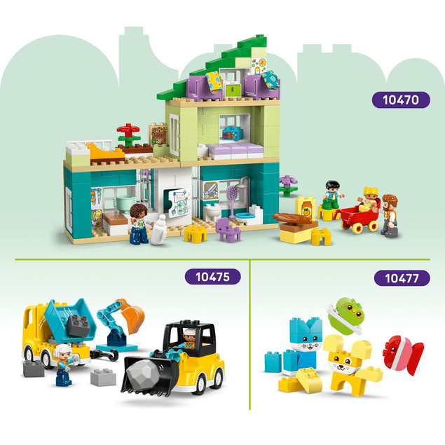 LEGO DUPLO 10476 Plac budowy i pojazdy 3 w 1 – 84 elementy