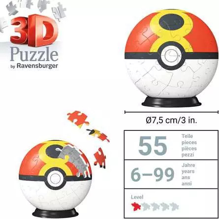 Puzzle 3D RAVENSBURGER Kula Pokémon Dusk Ball 11628 (54 elementy)