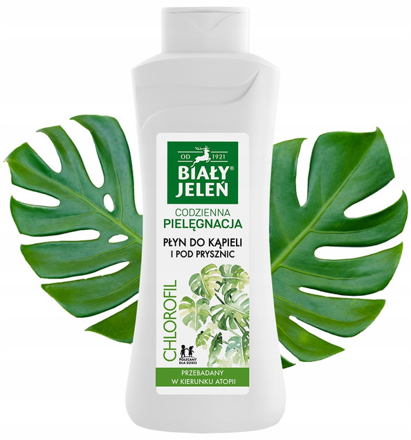 BIAŁY JELEŃ Płyn Do Kąpieli i Pod Prysznic CHLOROFIL 750ml Pantenol