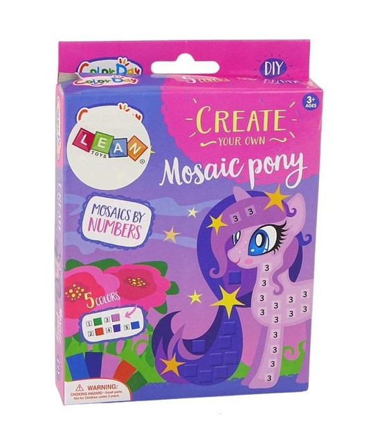 Askato MOZAIKA WYKLEJANKA PO NUMERACH KUCYK PONY Naklejki Piankowe