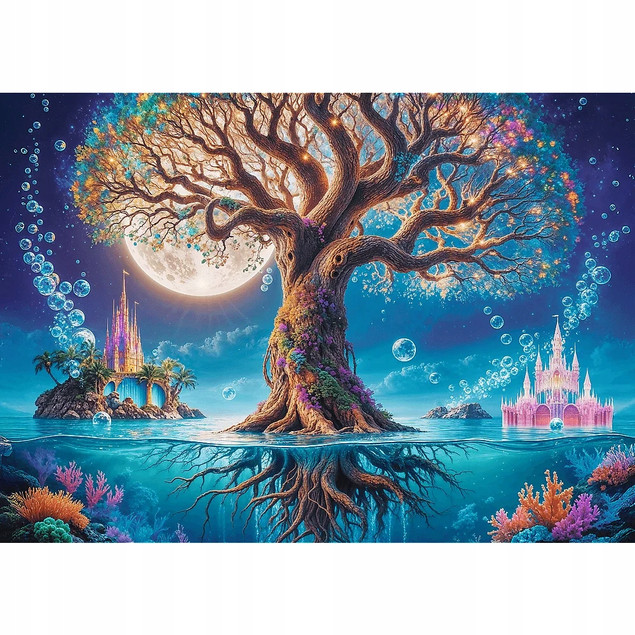 Puzzle Trefl 500 el. Premium Plus Quality Mistrzostwa Europy: Tea Time Magiczne Drzewo