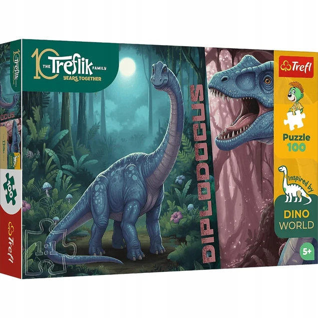 Puzzle Trefl 100 elementów Diplodocus dla dzieci